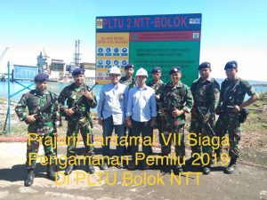 Prajurit TNI AL Lantamal VII dan Yonmarhalan VII Serentak  Gelar PAM Pemilu 2019.