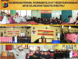 SAT Brimobda NTT Bersama Bhayangkari Gelar Doa Bersama