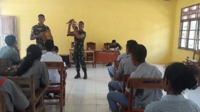 Satgas Pamtas Yonif R 408 Gali Potensi Kemandirian Generasi Muda