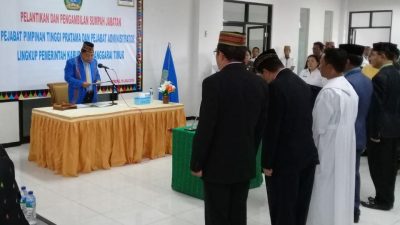 Bupati Agas Lantik Lima Pejabat Pemda Matim
