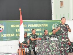 Kasdam IX/Udayana buka Latihan Posko I Korem 161/Wira Sakti