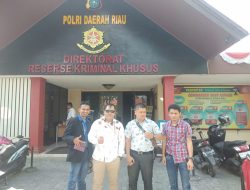 Iwandi Cs Resmi Dilaporkan ke Polda Riau di Duga Mark Up Pengadaan Tanah  Rp10 Miliar