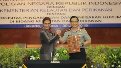 Tandatangani MoU, Menteri Susi: KKP Perlu Dukungan Polri