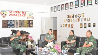 Danrem 161/Wira Sakti terima Kunjungan LPPM Universitas Pertahanan