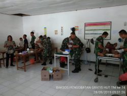 Bakti Sosial Kesehatan HUT ke 74 TNI TA 2019