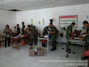 Bakti Sosial Kesehatan HUT ke 74 TNI TA 2019