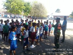 Babinsa Ramil 1604-09/Sulamu Latih PBB Siswa SD, Ini Yang Digaungkan Dandim 1604/Kupang