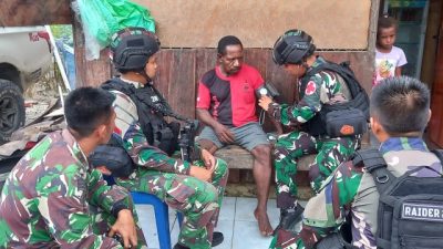 Satgas Pamtas Kewilayahan Yonif Raider 200/BN Gelar Pengobatan Bagi Masyarakat di Papua