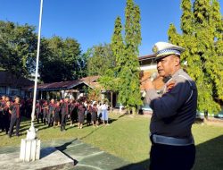 Satlantas Polresta Kupang Kota Sosialisasikan Tertib Berlalu Lintas ke Pelajar SMK Negeri 4