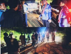 Usai Ramah Tamah, Bupati dan Wabup TTS Pantau Longsor di Ruas Jalan Oenitas