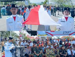 Bendera Merah Putih Berukuran 103 Meter Menghiasi Karnaval Pembangunan di Kabupaten TTS