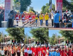 Meriahkan HUT RI ke-80 Sekda TTS Lepas 89 Regu Gerak Jalan Pelajar SD