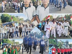 Camat Kuatnana dan 95 Regu Gerak Jalan Meriahkan HUT Ke-80 RI