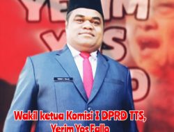 Waket Komisi 1 DPRD TTS, Yerim Yos Fallo Desak Pemda TTS, Segera Pecat TKSK yang terlibat Penipuan bantuan pangan di Mollo Barat.
