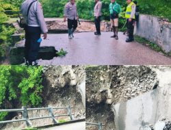 Jembatan Fatumetan Ambruk Akibat Hujan Deras, Kapolsek Don Rena Imbau Warga Waspada