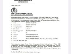 KORBAN PENGANIAYAAN DANIAL TAMONOB RESMI LAPORKAN YUNUS MISSA KE POLSEK BOKING