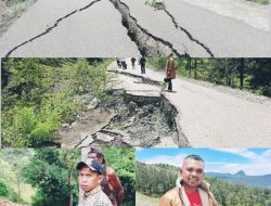 SARANA JALAN TERANCAM PUTUS TOTAL, PEMDES BONLE’U MOHON PEMDA TTS TANGANI TITIK LONGSOR