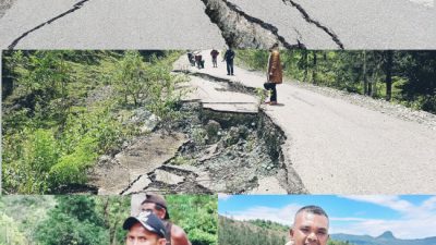 SARANA JALAN TERANCAM PUTUS TOTAL, PEMDES BONLE’U MOHON PEMDA TTS TANGANI TITIK LONGSOR