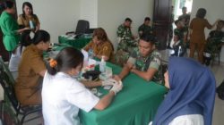 Arhanud 9/AWJ – Puskesmas Camplong Gelar CKG, 200 Prajurit dan Ibu Hamil Jalani USG Gratis