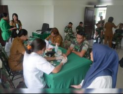 Arhanud 9/AWJ – Puskesmas Camplong Gelar CKG, 200 Prajurit dan Ibu Hamil Jalani USG Gratis