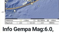 Gempabumi Magnitudo 6.0 Guncang Wilayah NTT