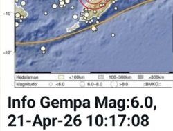 Gempabumi Magnitudo 6.0 Guncang Wilayah NTT