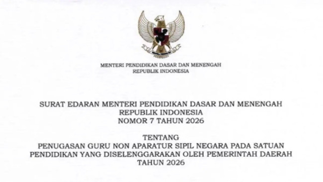 isi se mendikdasmen nomor 7 tahun 2026 tentang status guru honorer ini poin poin pentingnya zyyBc