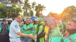 GANDENG KOMUNITAS OJOL, JASA RAHARJA DAN DITLANTAS POLDA NTT   MASIFKAN EDUKASI KESELAMATAN BERLALU LINTAS