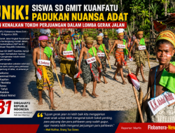 Unik! Siswa SD GMIT Kuanfatu Padukan Nuansa Adat dan Kenalkan Tokoh Perjuangan dalam Lomba Gerak Jalan