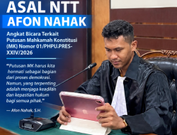 Advokat Asal NTT Afon Nahak Pertanyakan Putusan MK Terkait Syarat Pendidikan Gibran